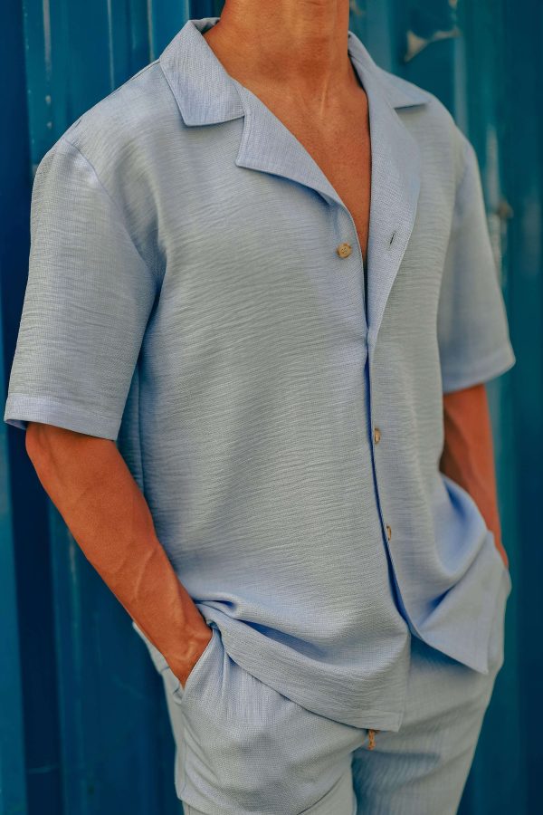 Shalow Premium Linen Set – Coastal Sky